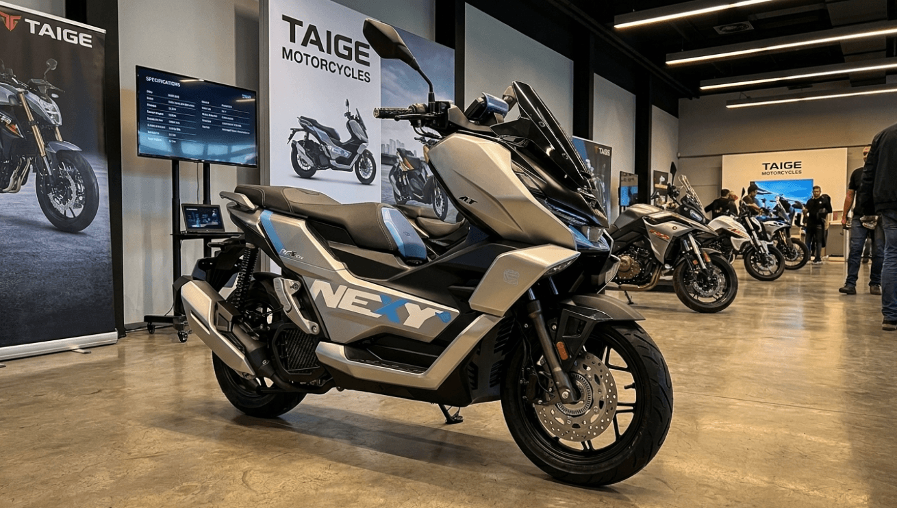 Desain Kokpitnya Bikin Ngiler dan Punya Layar TFT Warna, All New Taige Nexy Plus 150 Jadi Alarm Bahaya Buat Skutik Bongsor Premium