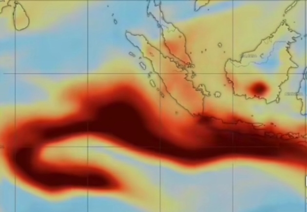 Heboh Peta Merah Gas Beracun Anak Krakatau, Begini Kata Badan Geologi