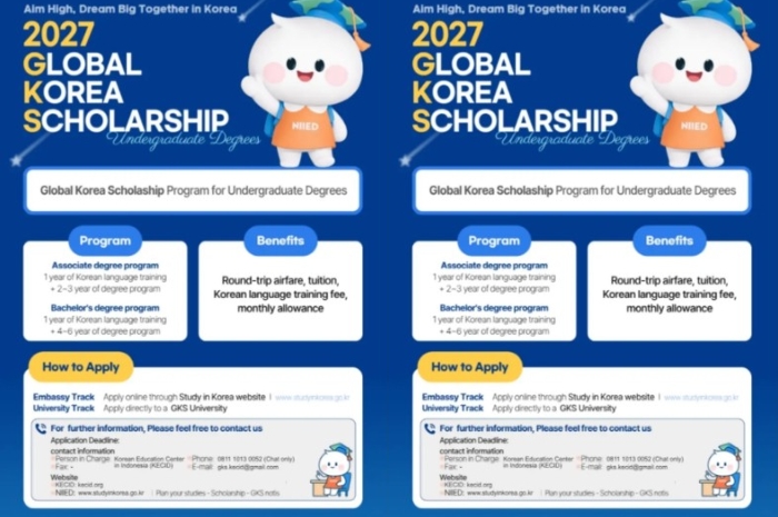 Kuliah S1 di Korea Selatan Tanpa Biaya Besar, Beasiswa GKS-U 2027 Buka Pendaftaran
