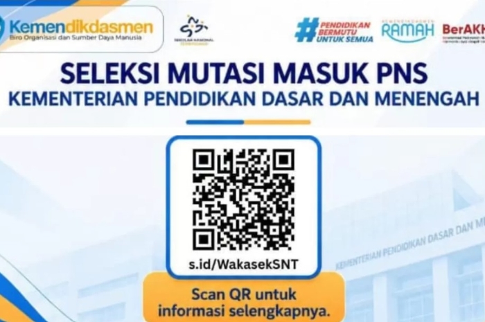 Pendaftaran Mutasi PNS Kemendikdasmen Ditutup Hari Ini, 34 Posisi Wakasek Jadi Rebutan
