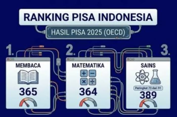 Skor Sains Indonesia 389, Mayoritas Siswa Belum Capai Level Dasar PISA