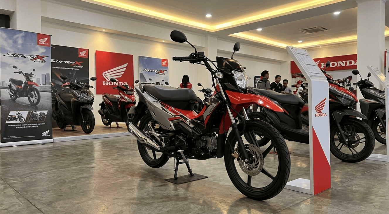 Honda Supra X Cross 125 Jadi Monster Jalanan Kompak dengan Tarikan 7,12 kW dan Speedometer Full Digital