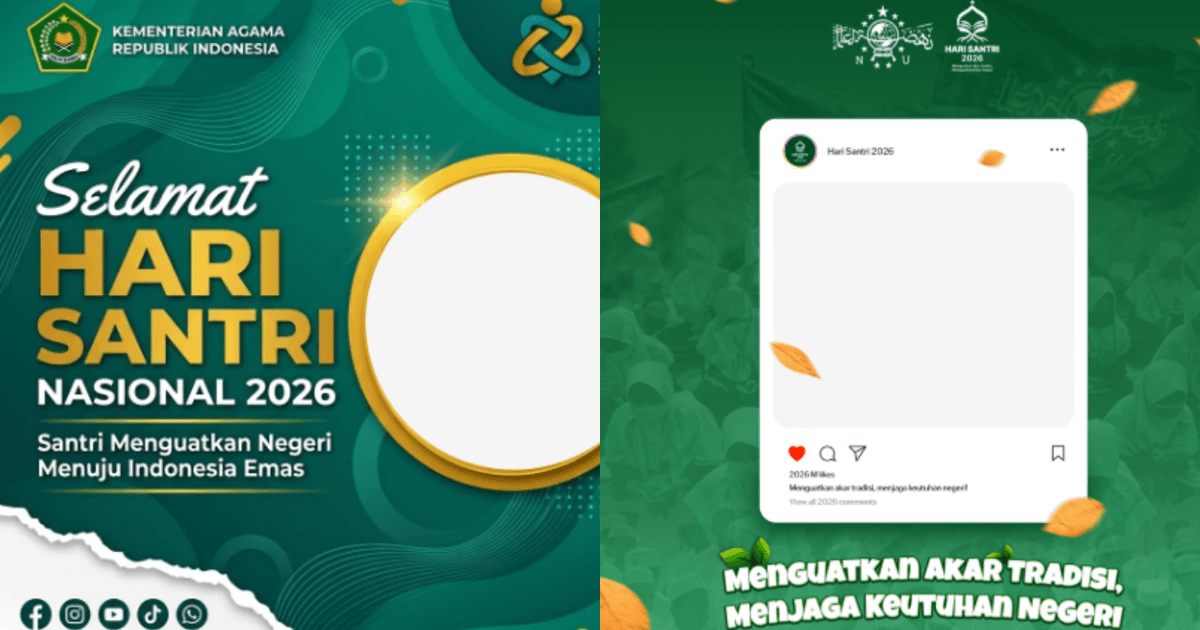 Kumpulan Link Twibbon Hari Santri 2026 Gratis dan Terbaru, Lengkap dengan Ucapan Islami untuk Media Sosial