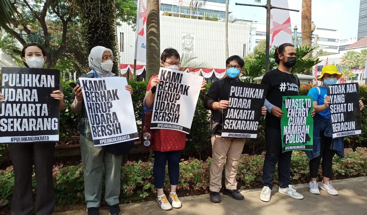 Koalisi Ibu Kota Gelar Aksi di Balai Kota, Tuntut Pemerintah Serius Atasi Polusi Udara
