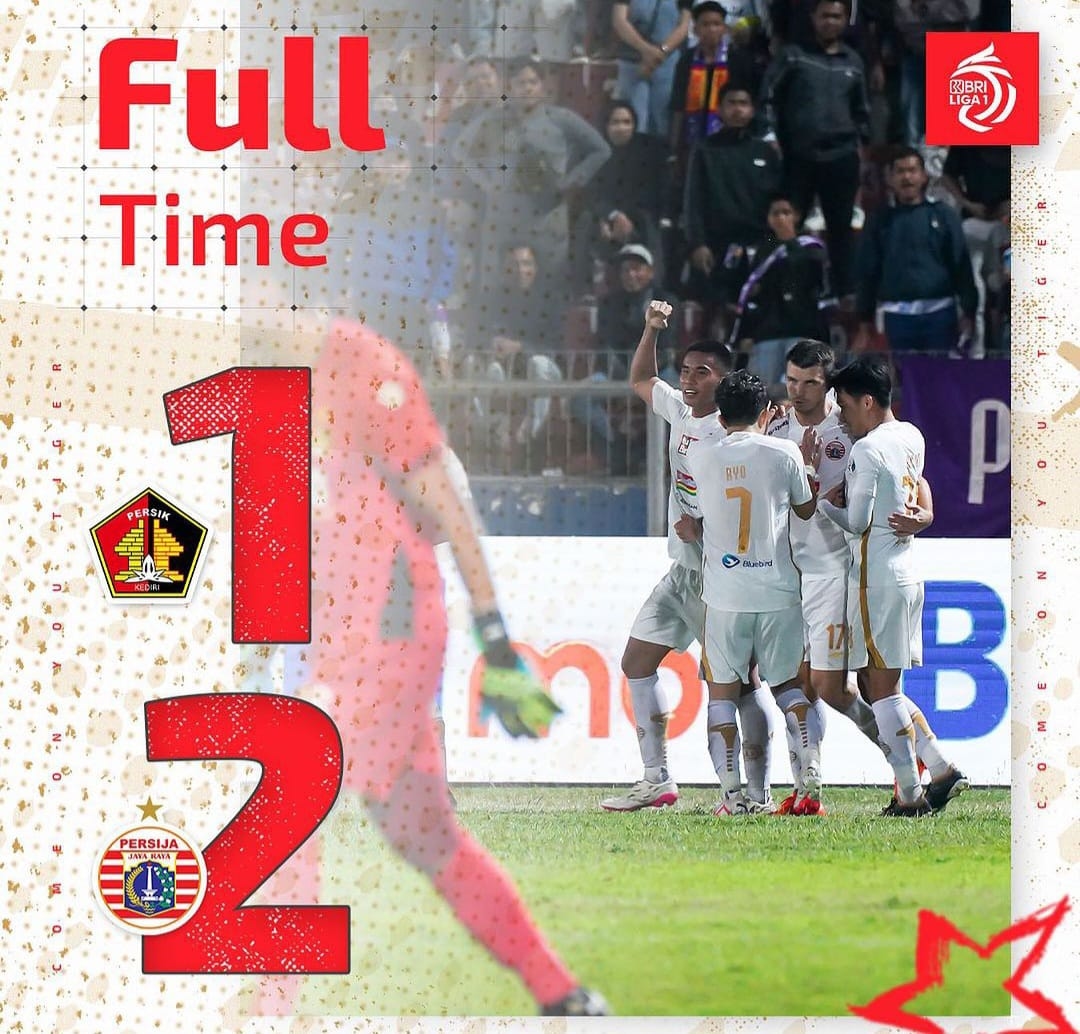 Kalahkan Persik 2-1, Persija Naik Peringkat dan Akhiri Rentetan Hasil Buruk