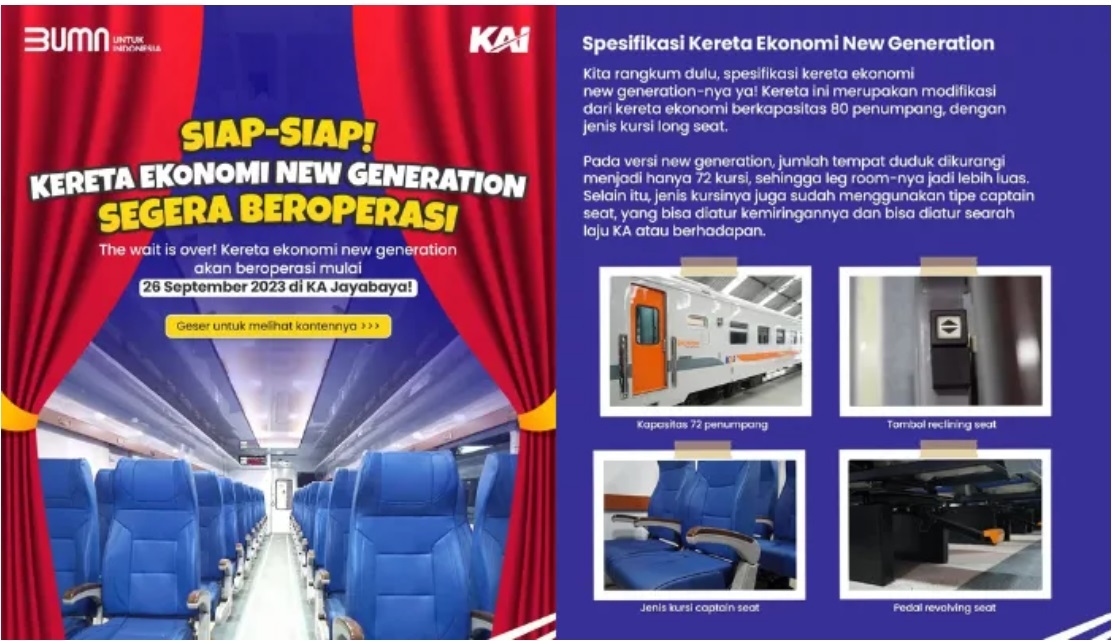 Selamat Tinggal Kursi Tegak, KA Jayabaya Rute Jakarta-Malang Kini Pakai Captain Seat