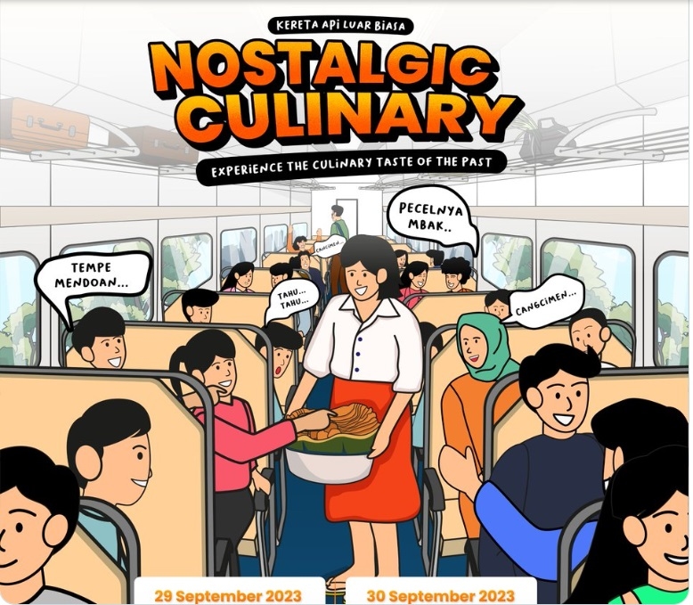Sensasi Jajan Cemilan di Pedagang Asongan Sambil Naik Kereta Tempo Dulu, Ikut KLB Nostalgic Culinary Aja