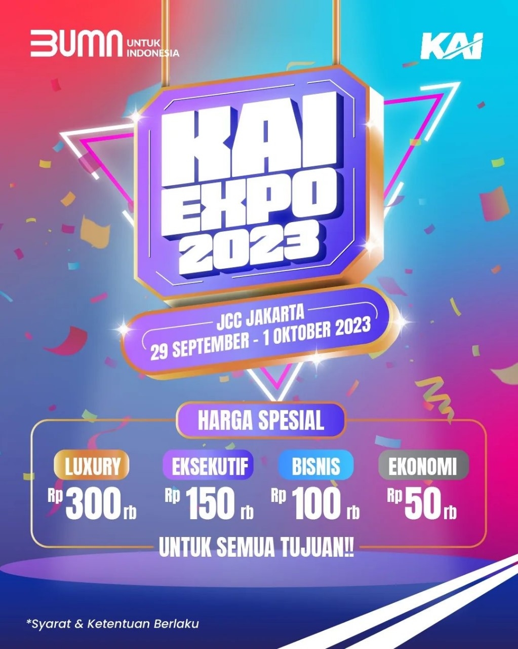 Jangan Sampai Kehabisan! Hari Ini Terakhir Obral Tiket Kereta Api di KAI Expo 2023 di JCC Senayan