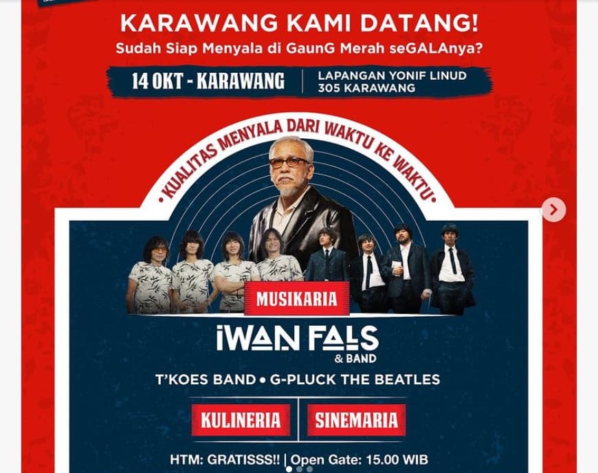 Gratis! Konser Iwan Fals di Karawang Digelar Akhir Pekan Ini, Catat Lokasinya