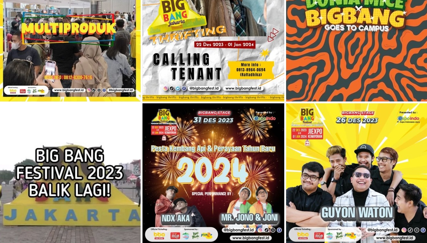 Yuk ke Big Bang Festival 2023, Pameran Cuci Gudang Terbesar di Indonesia dan Konser Musik Akhir Tahun