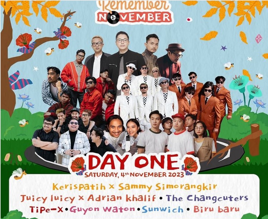 Promo Bay 3 Get 5 Tiket Remember November Fest di Parkit Senayan, Ada Radja, Gigi, D'Masiv hingga Aldi Taher
