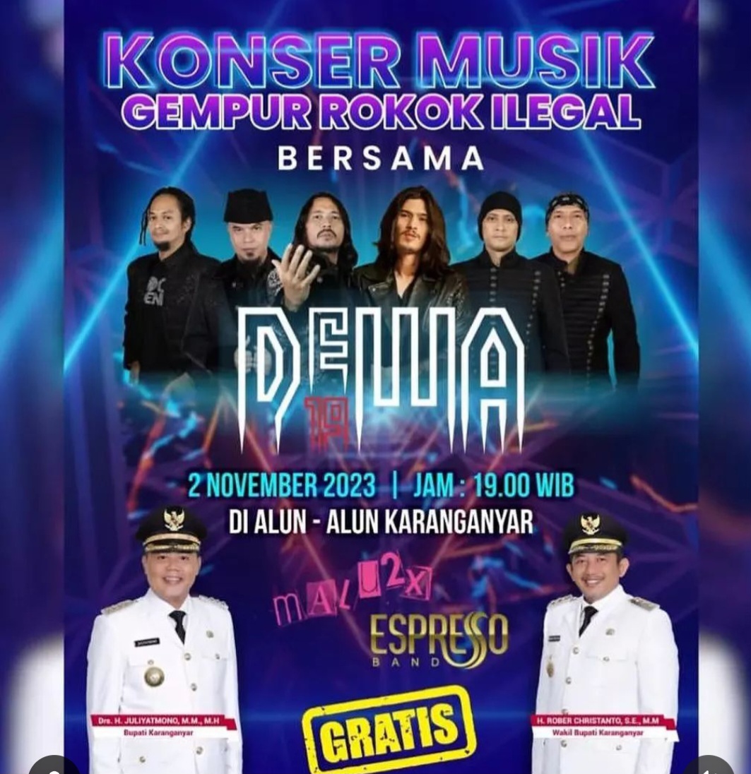 Warga Karanganyar Merapat! Ada Konser Gratis Dewa 19 di Alun-Alun Akhir Pekan Ini