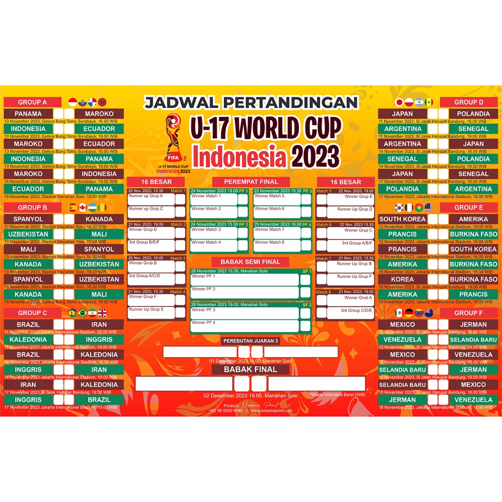 Berikut Jadwal Pertandingan Piala Dunia U-17 2023 di Stadion JIS, Catat Tanggalnya