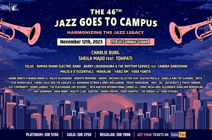 Jazz Goes to Campus Digelar di FEB UI Depok, Ada 30 Musisi Dalam dan Luar Negeri Siap Tampil, Catat Tanggalnya