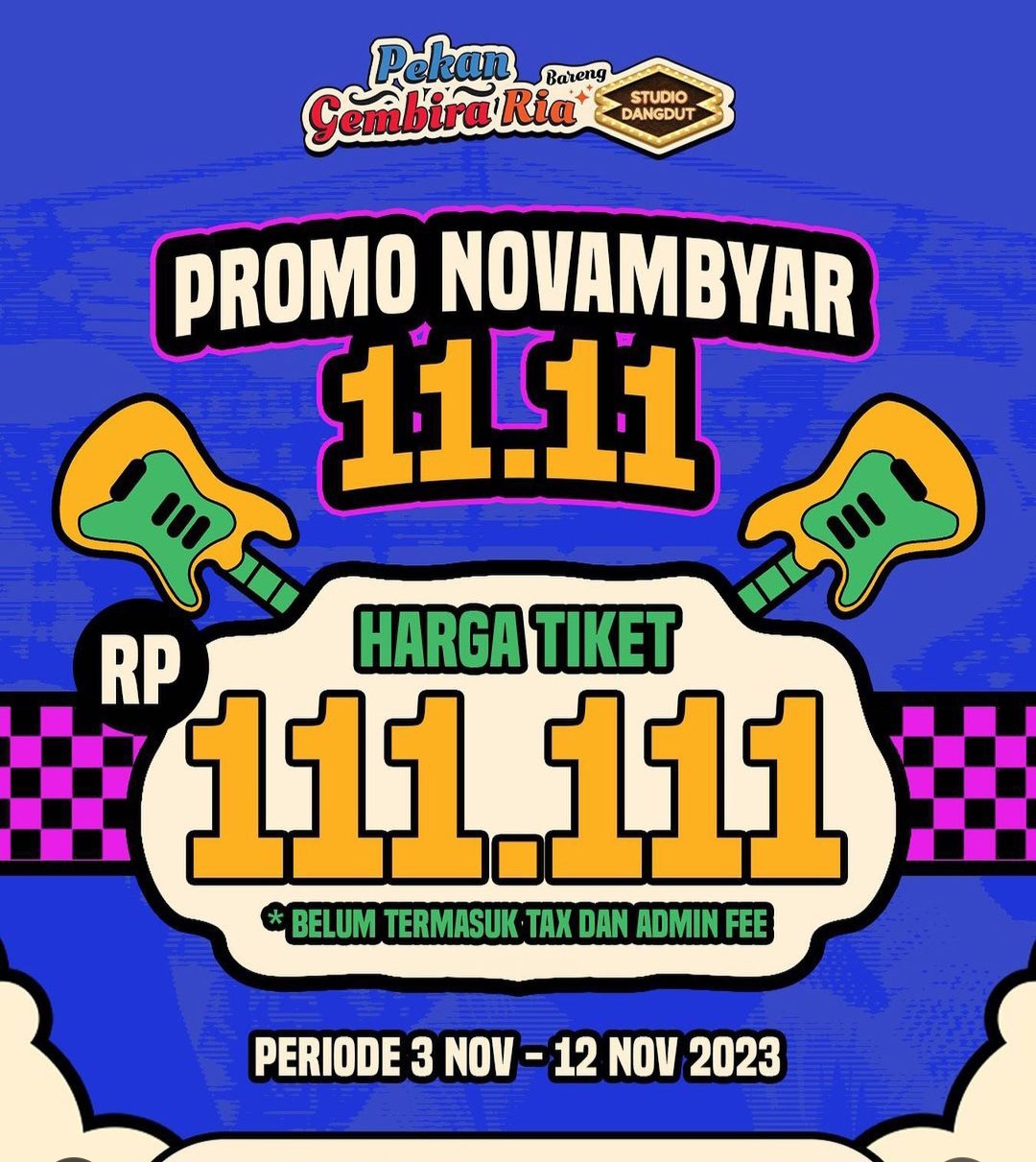 Promo 11.11 di Festival Musik Pekan Gembira Ria, Hanya Sampai 12 November, Buruan Jangan Sampai Kehabisan