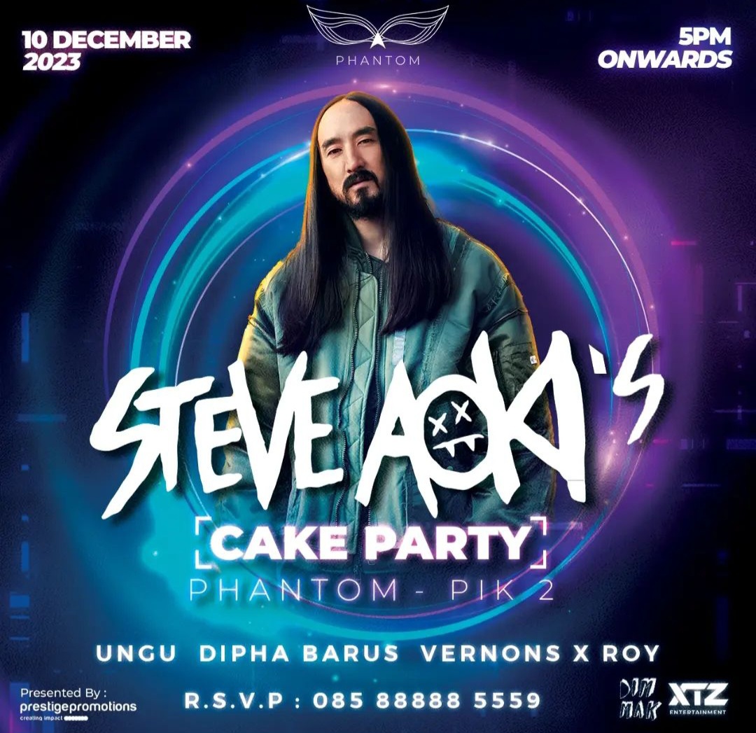 Serbu! Steve Aoki's Cake Party Bakal igelar, Ada DJ Steve Aoki hingga Ungu, Catat Jadwal dan Cara Pesan Tiket