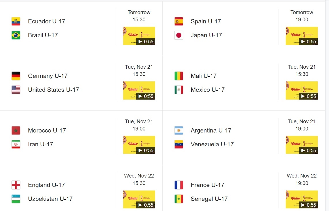 Jadwal Babak 16 Besar Piala Dunia U-17, Harga Tiket dan Cara Belinya, Cek Langsung di Sini