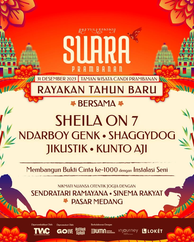Mau Tahun Baruan Bareng Sheila on 7 dan Kunto Aji di Candi Prambanan? Ini Harga Tiket dan Cara Belinya