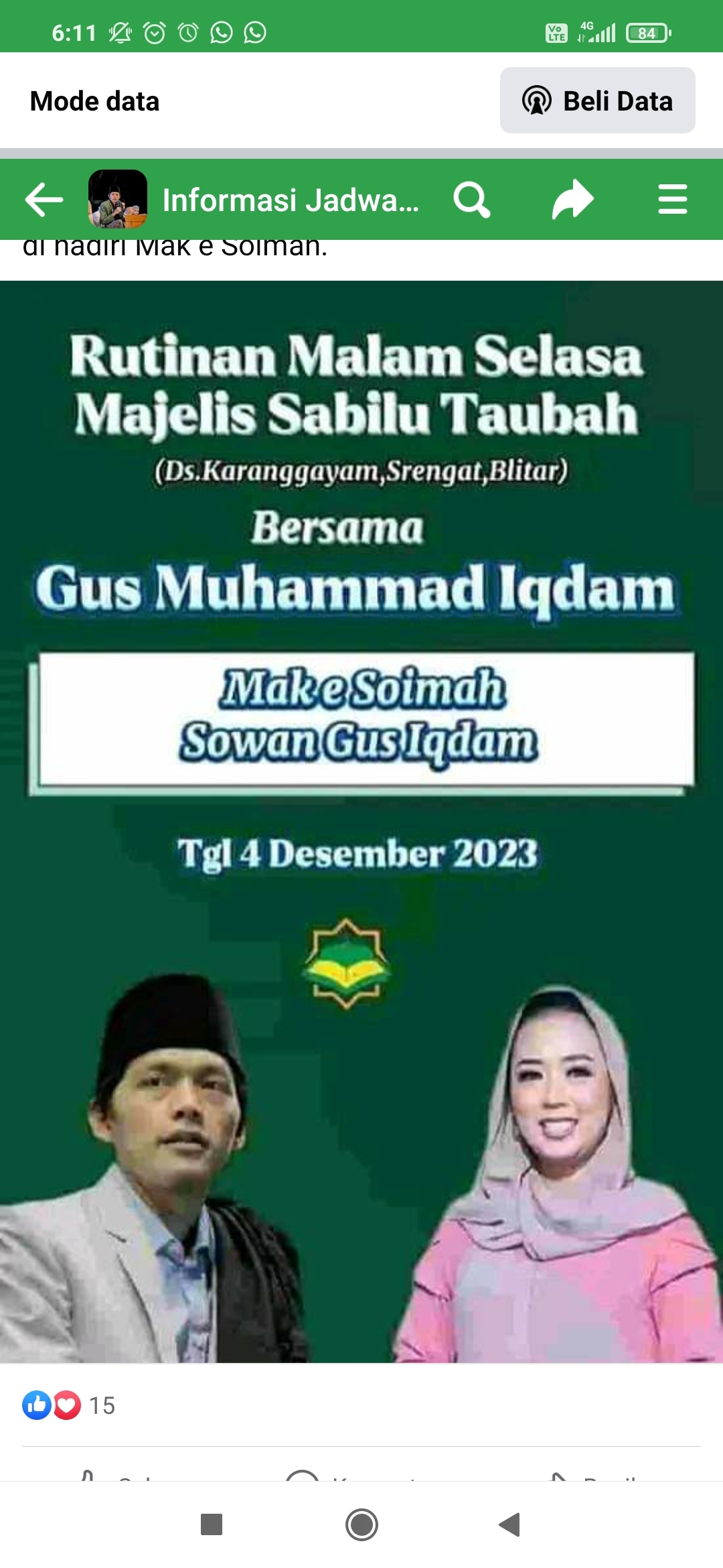 CATAT! Hari Ini Pengajian Gus Iqdam di Blitar Kedatangan Artis Soimah, Nih Lokasi dan Waktunya