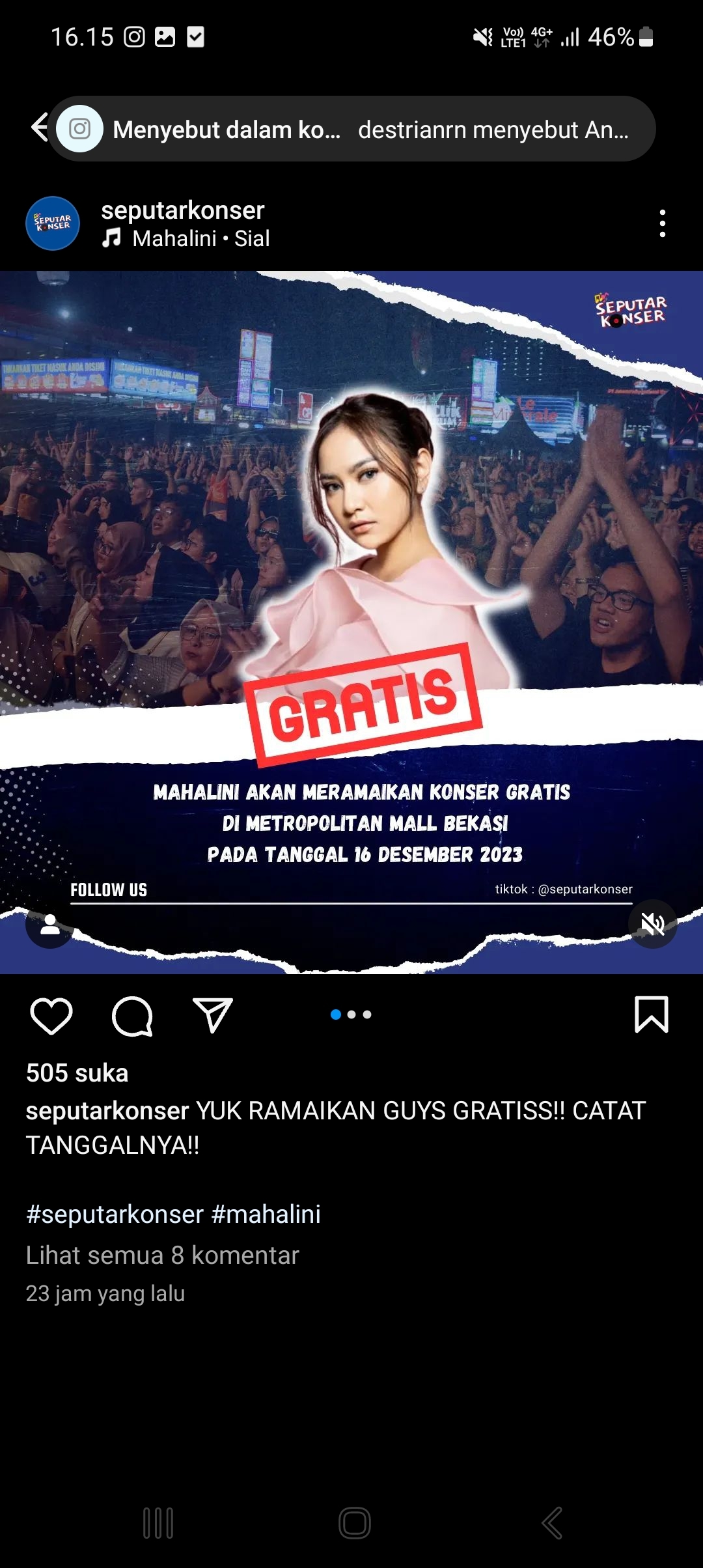 Warga Bekasi Bersiap, untuk Konser Gratis "Xtra 30rdinary" Ada Mahalini dan GAC