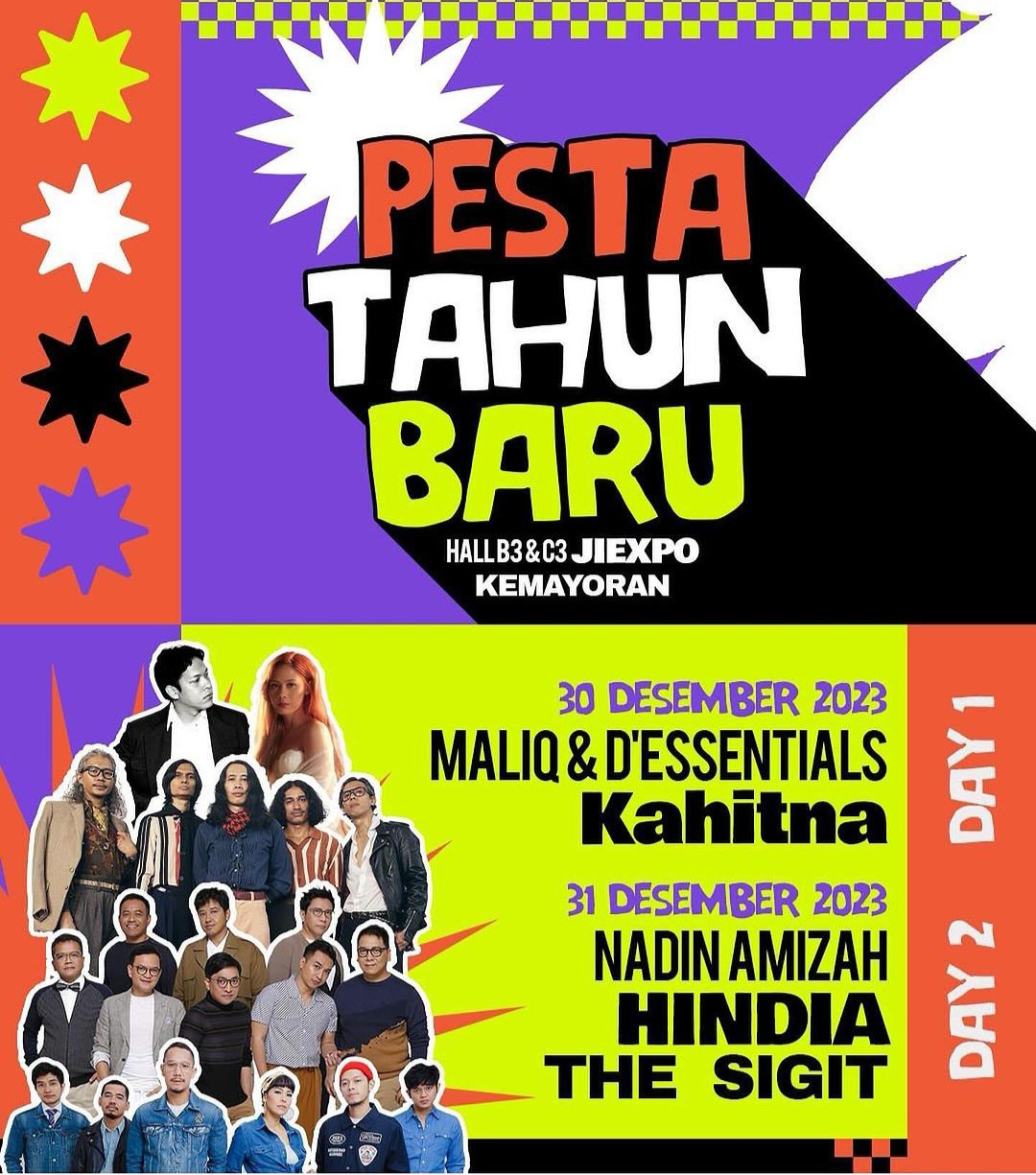 Konser Musik Pesta Tahun Baru Heboh di JIExpo Kemayoran, Ada Maliq & D’Essential, Kahitna dan Nadin Amizah, Cek Jadwal dan Harganya di Sini