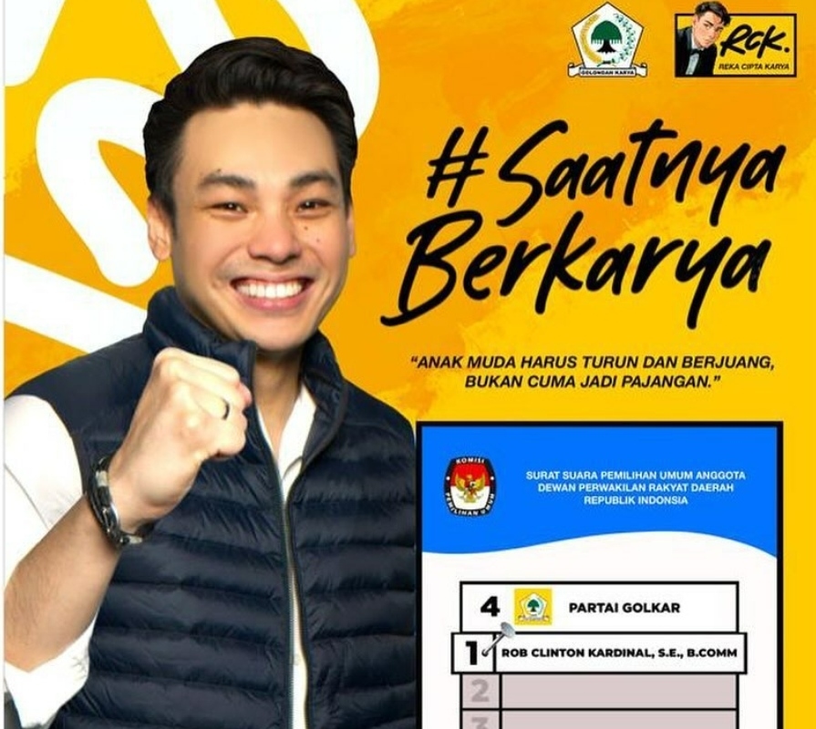 Profil Rob Clinton Kardinal Caleg Golkar untuk Dapil 3 DPRD DKI Jakarta, Siap Perjuangkan Akses Air Bersih dan Transportasi Umum