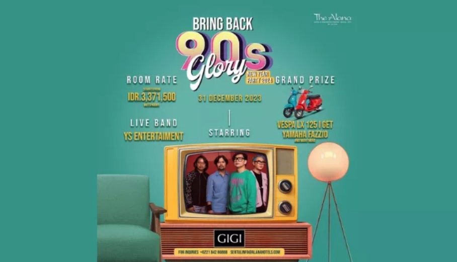 Malam Tahun Baru 2024, Band GIGI Bakal Manggung di The Alana Hotel Sentul City, Segini Harga Tiket Konser Paket Kamar Hotel