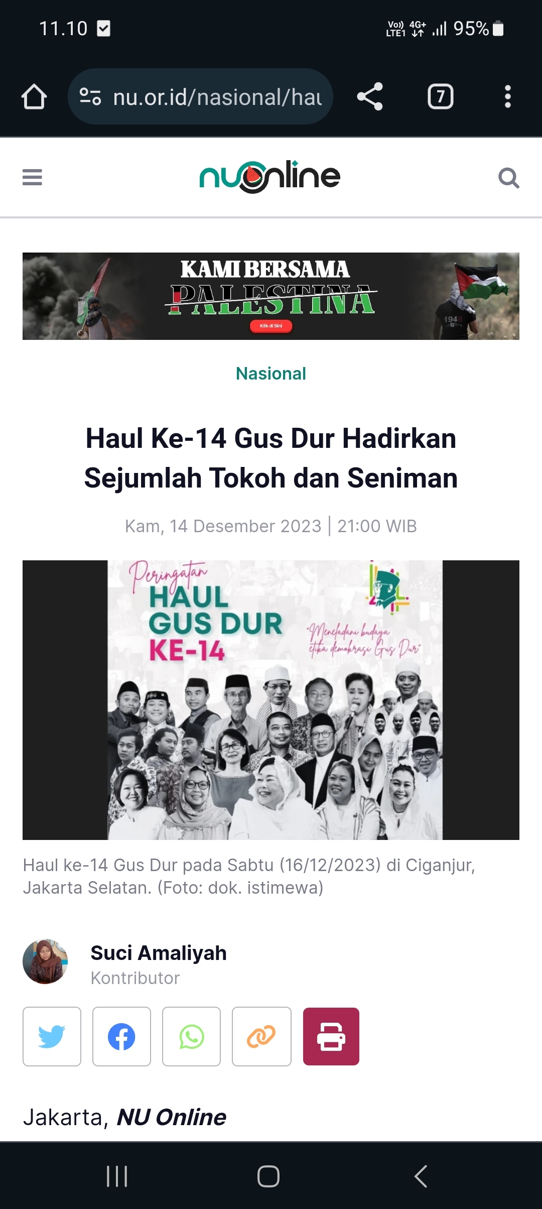 Malam Ini di Ciganjur, Peringatan Haul ke-14 Gus Dur, Inspirasi Budaya Etika Demokrasi