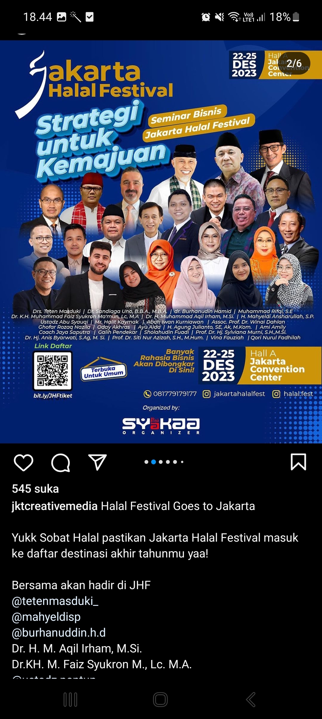 Yuk Merapat! Jakarta Halal Festival di JCC Senayan Dibuka Besok, Bakal Ada Tabligh Akbar Ustadz Das’ad Latif, Cek Tanggalnya