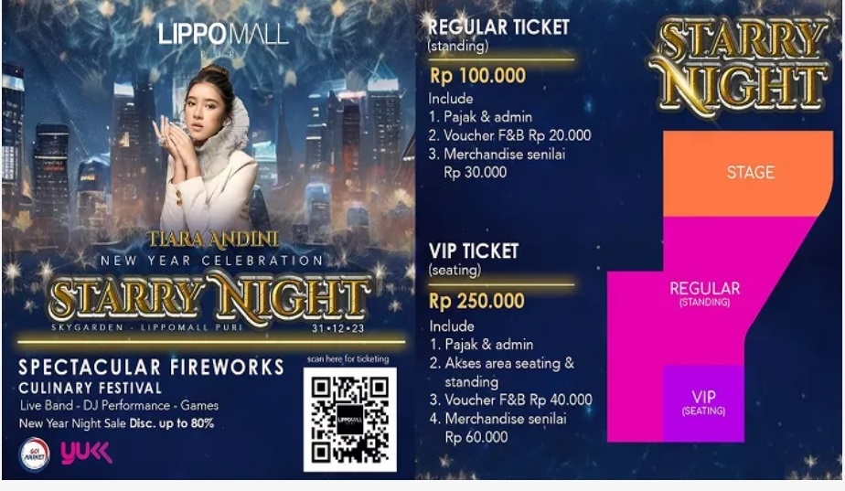 Yuk! Pesta Malam Tahun Baru Bersama Tiara Andini dan Nuca di Lippo Mall Puri Kembangan, Harga Tiket Mulai Rp 100 Ribu, Cek Rundown Acaranya di Sini