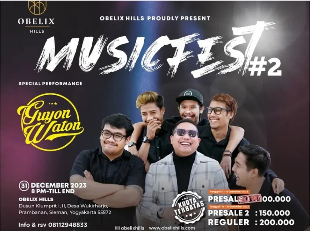Mau Malam Tahun Baruan di Jogja? Berikut Rekomendasi 5 Event di Sana, Mulai Konser Musik hingga Pesta Khusus Dewasa