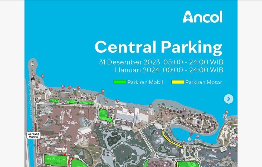 Mau Malam Tahun Baruan di Ancol? Ini Dia Lokasi Sentral Parkir yang Disediakan, Catat! Jangan Sampai Salah Masuk