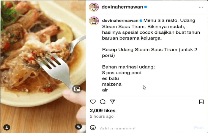 Yuks Bikin Udang Steam Saus Tiram Ala Resto, Ada Tips dari Chef Devina yang Memandu Nih! Dijamin Ciamik