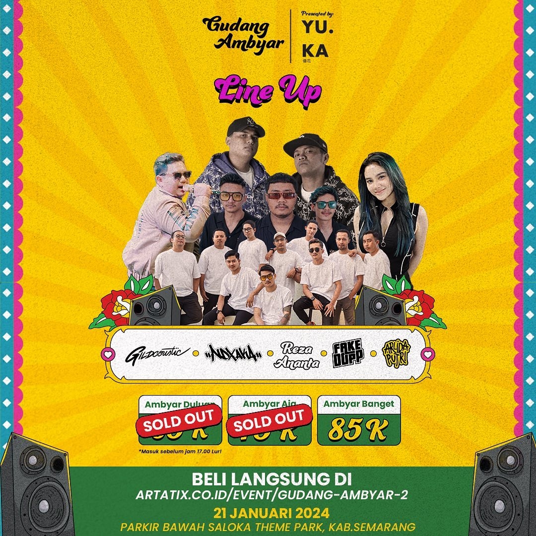 Warga Semarang Merapat! Bersiaplah Hadir di Festival Musik Terambyar se-Jawa Tengah di tahun 2024, Ada NDX AKA hingga Gildcoustic, Cek Tanggalnya
