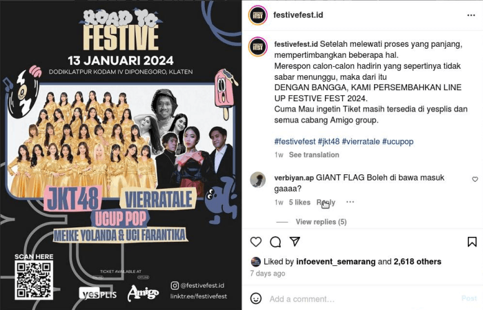 Wota Sesolo Raya Ayo Merapat! JKT48 Bakal Manggung di Klaten Pada 13 Januari 2024, Tiket Masih Tersedia Loh...