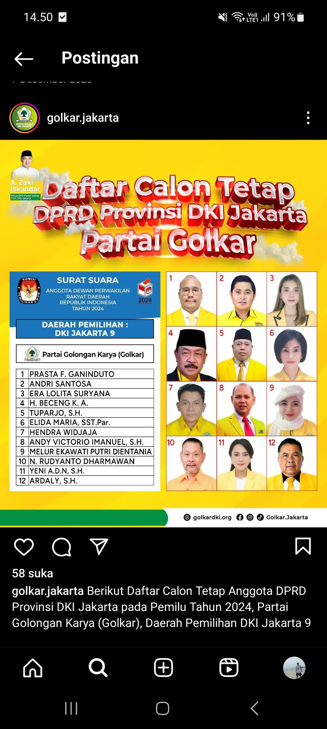 Ini 12 Caleg Partai Golkar untuk DPRD DKI Jakarta yang Siap Bertarung di Dapil 9, dari Prasta F Ganinduto hingga Ardaly, Selengkapnya Cek di Sini