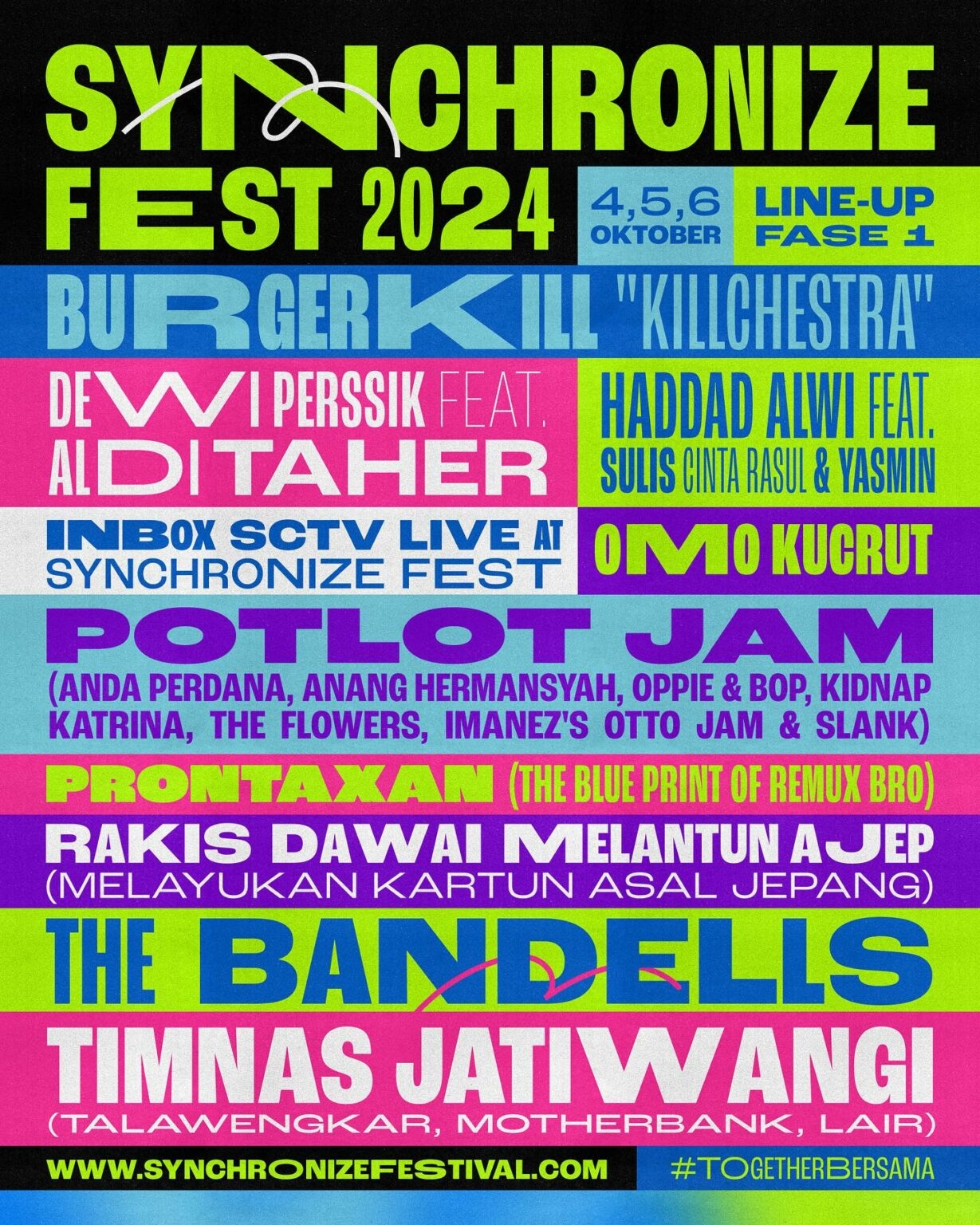 Profil 10 Penampil Fase Pertama Synchronize Fest 2024, Dari Dewi Perssik hingga The Bandells, Cek Selengkapnya di Sini