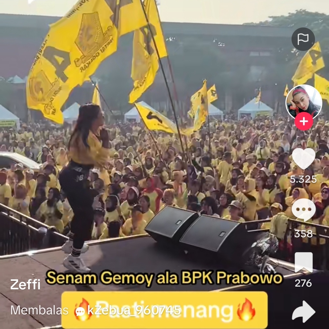 Senam Gemoy yang Diadakan Golkar DKI Jakarta Viral di TikTok, Netizen: Gas Prabowo-Gibran Satu Putaran!