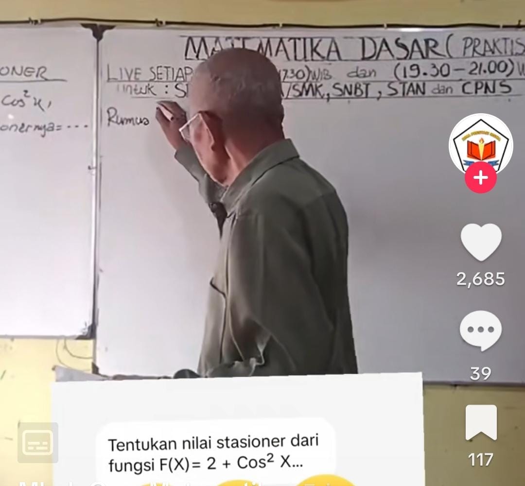 Viral Sosok Mbah Melan, Kakek 78 Tahun yang Live TikTok Mengajar Matematika: Bagi Ilmu