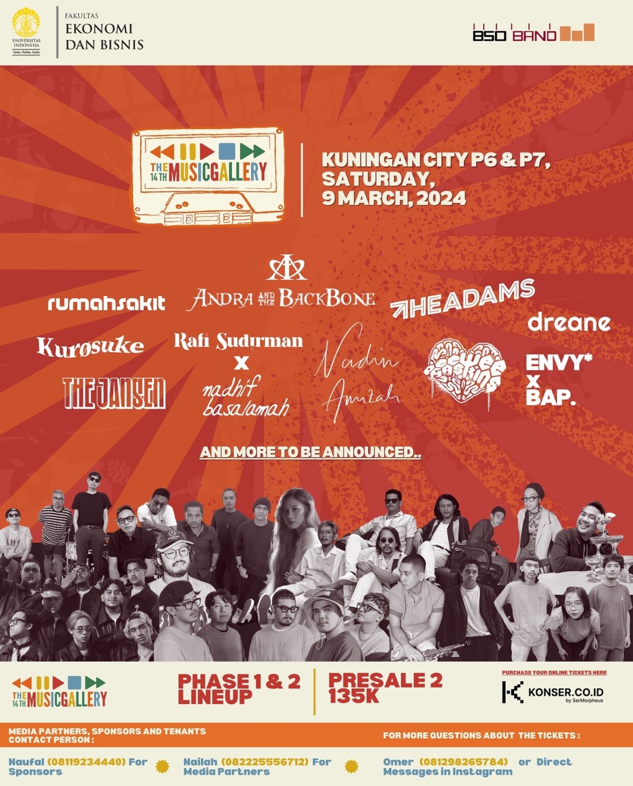 FEB UI Gelar Konser The 14th Music Gallery, Ada Nadin Amizah hingga Andra and The Backbone, Cek Line up Lengkap di Sini