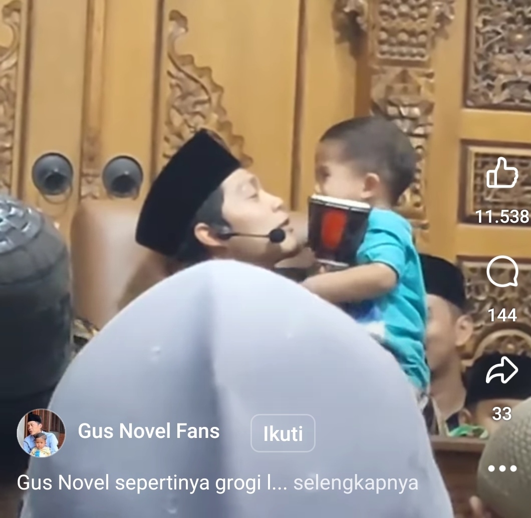 Gus Iqdam Pangku Gus Novel saat Ngaji Rutinan, Sesuatu Terjadi saat Menyebut Mbak Ipa