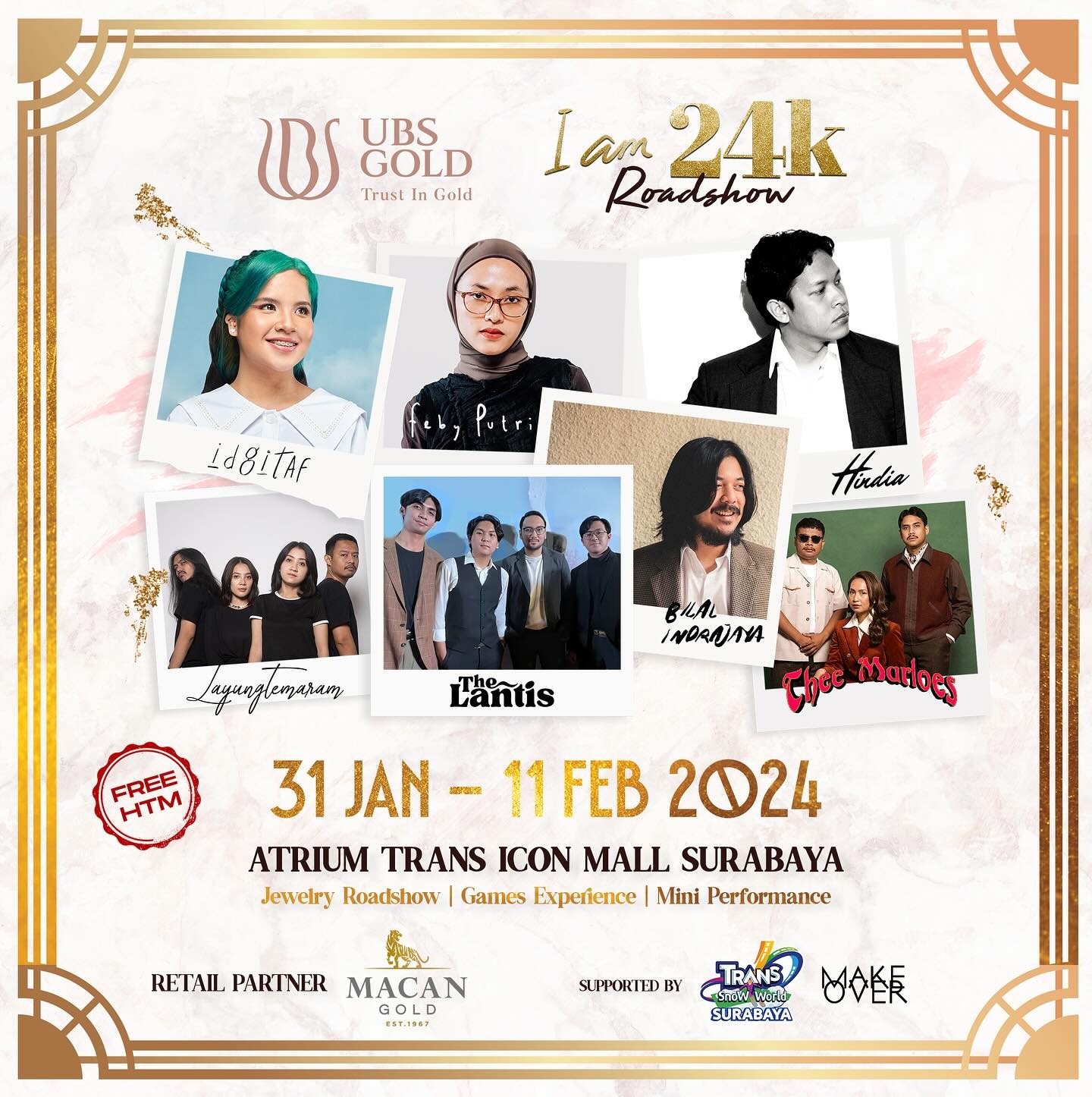 Gratis! Konser Musik Sambil Lihat Pameran Perhiasan, Kunjungi 'I am 24K Roadshow' di Pakuwon Mall Surabaya, Bagi yang Beruntung Bisa Dapat Emas