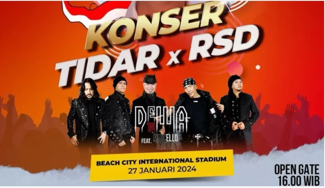 Konser Gratis Dewa 19 feat Marcello Tahitoe di Pantai Ancol Sabtu Akhir Pekan Ini, Kampanye Capres 02 Prabowo-Gibran dan Caleg Rahayu Saraswati