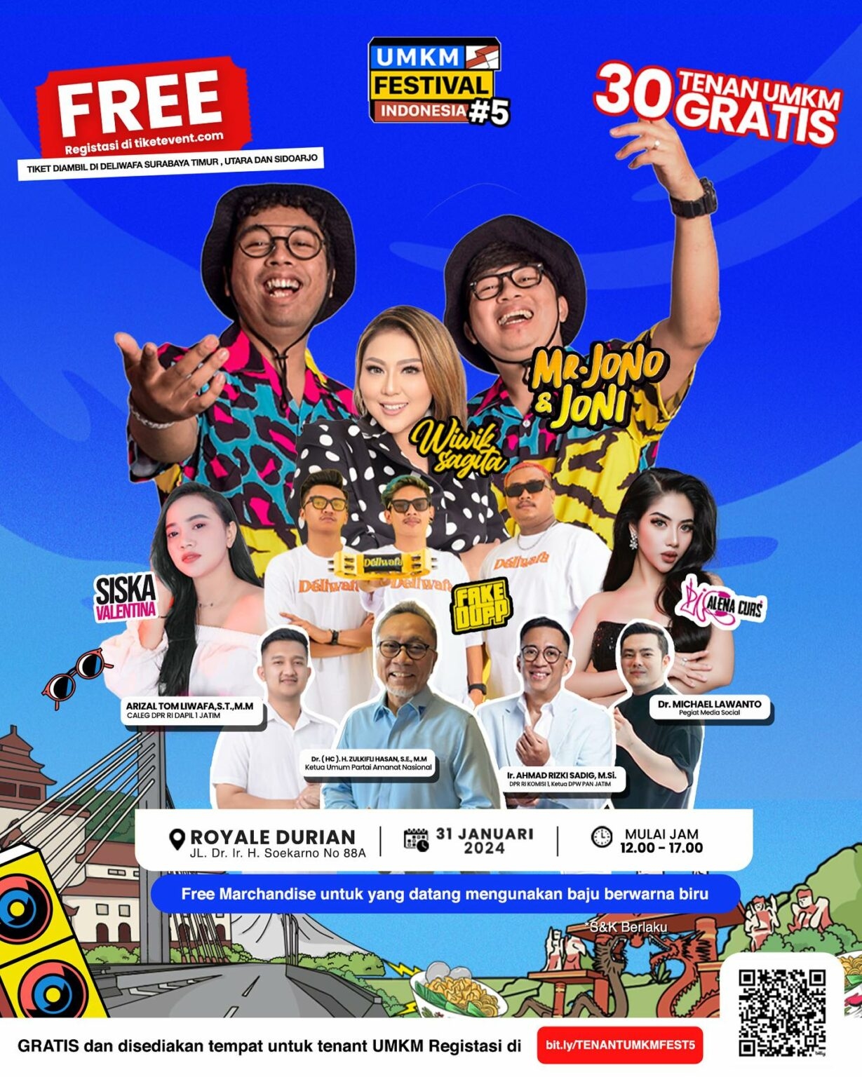 GRATIS! Besok Mr.Jono & Joni hingga Fake Dopp Siap Goyang Kota Surabaya di Gelaran UMKM Festival Indonesia #5, Cek Lokasinya di Sini