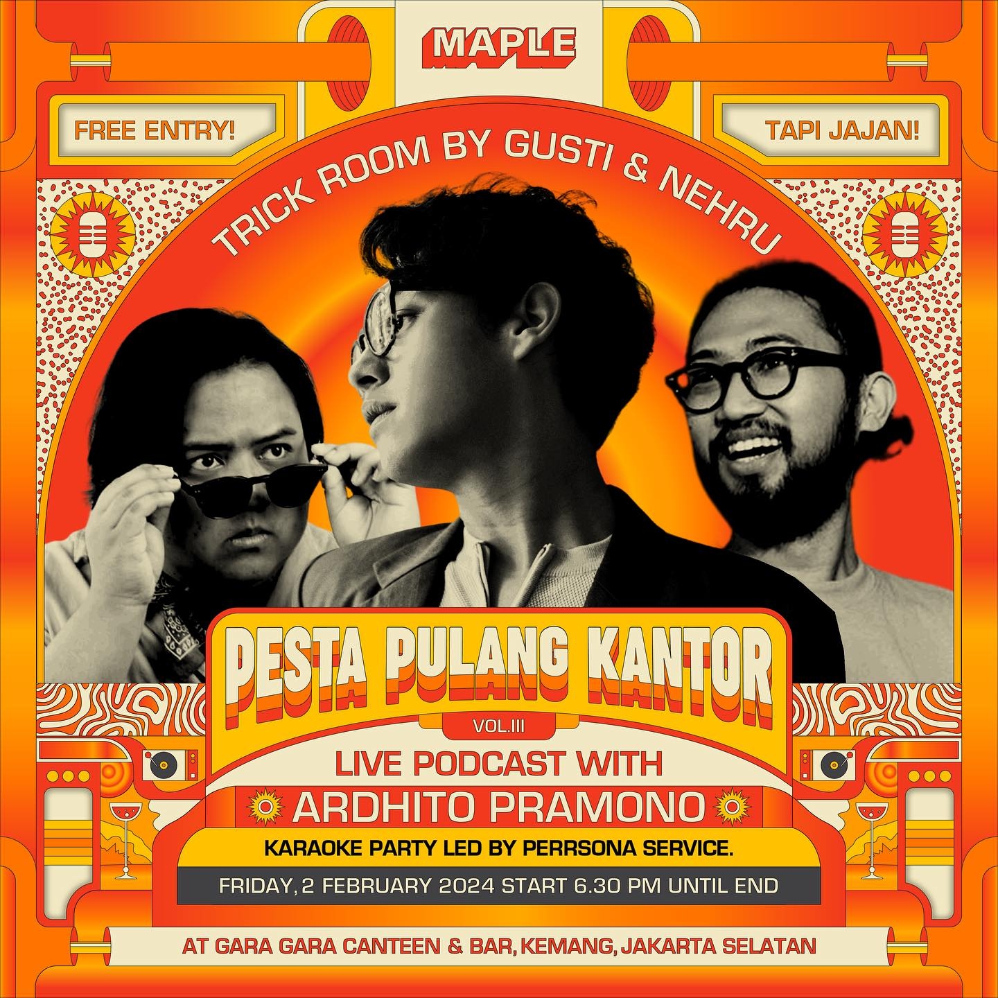 Pesta Pulang Kantor Malam Sabtu di Kemang Bersama Ardhito Pramono dan DJ Uli Ozara, Jangan Sampai Ketinggalan