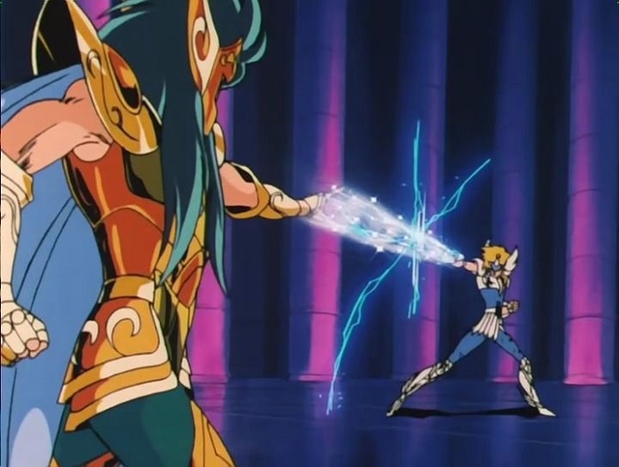 Pertarungan Epik Cygnus Hyoga Melawan Aquarius Camus, Duel yang Penuh dengan Keindahan dan Kekuatan