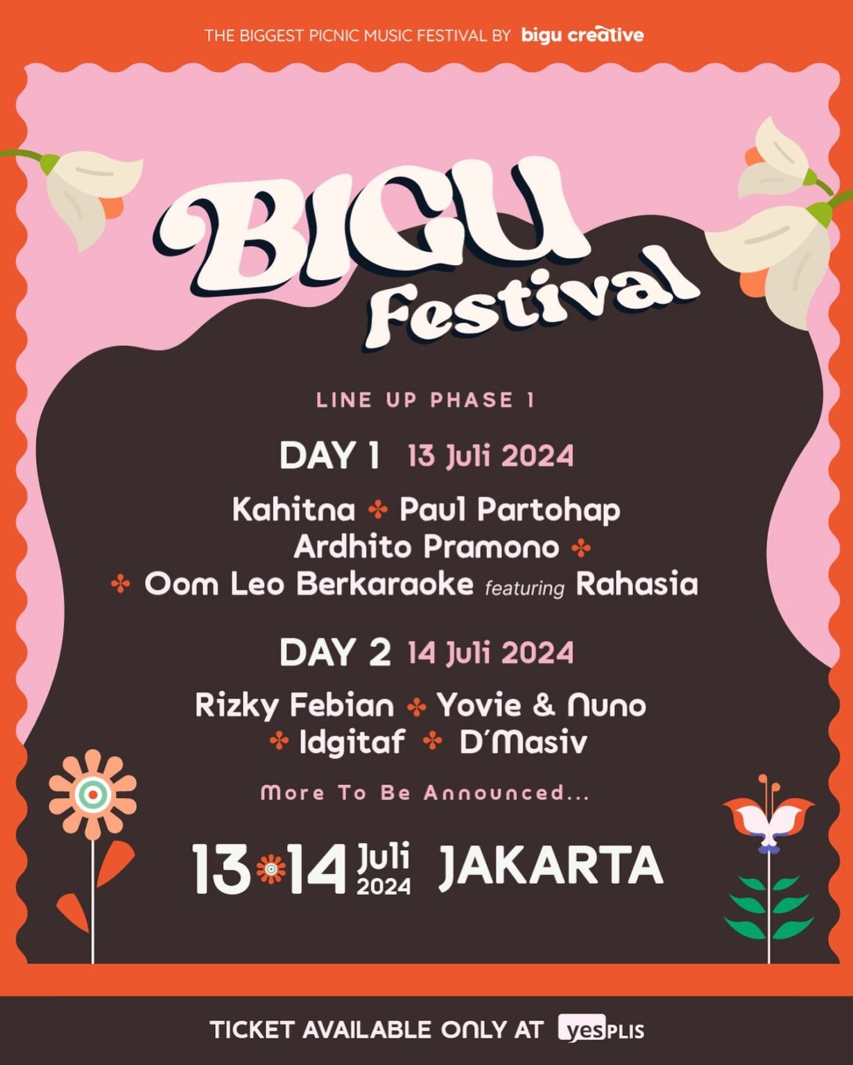 Asyik! Line Up Fase Pertama Bigu Festival 2024 Telah Diumumkan, Cek Daftar Nama-nama Artisnya di Sini
