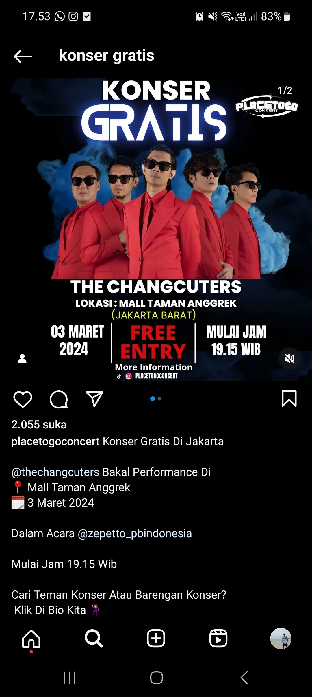Serbu! Ada Konser Gratis The Changcuters di Mall Taman Anggrek, Cek Tanggalnya di sini