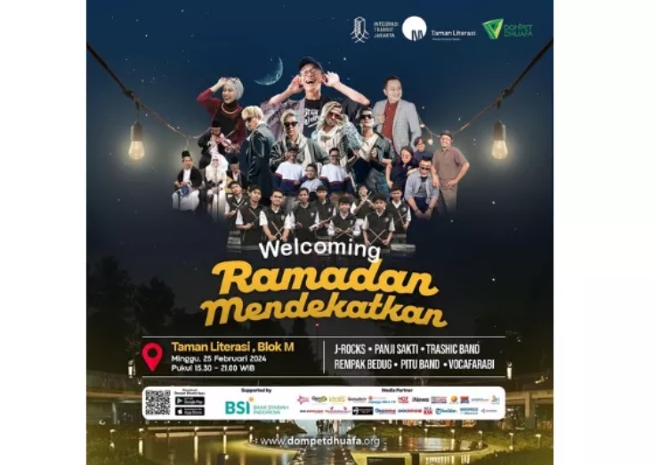 Jangan Lupa! Hari Ini Ada Konser Gratis J-Rocks hingga Pitu Band di Taman Literasi Blok M, dalam Rangka Tarhib Ramadhan 2024 Digelar Dompet Dhuafa