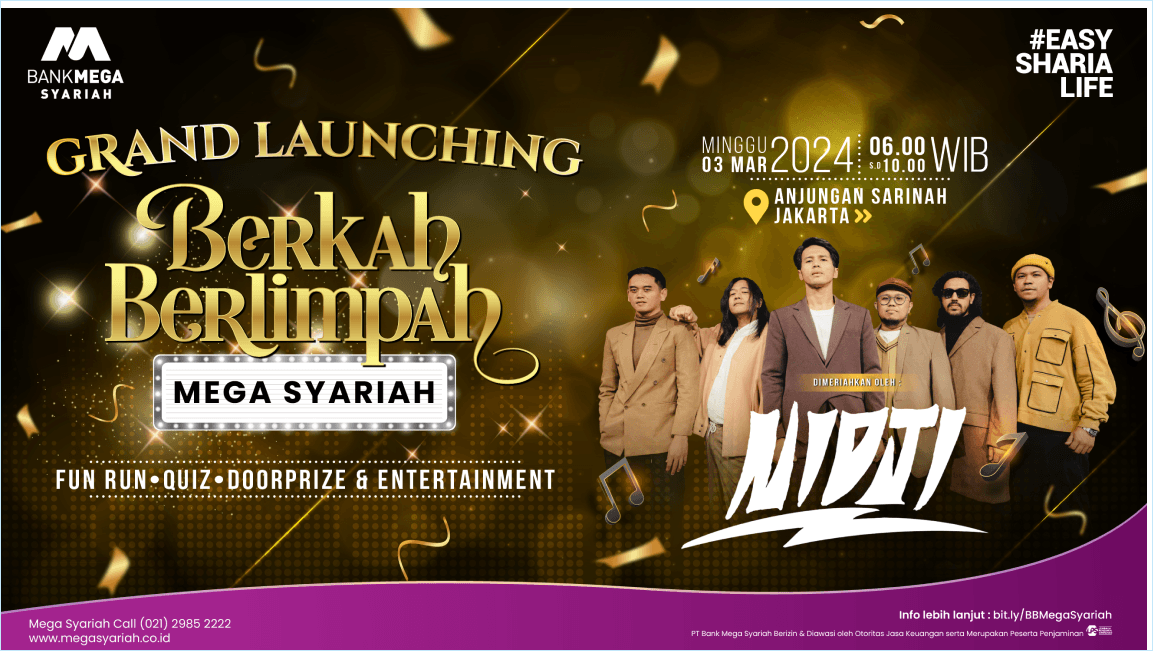 Gratis! Nonton Konser Nidji di Anjungan Sarinah Jakarta, Minggu 3 Maret 2024 Pagi. Ada Fun Run, Kuis dan Bagi-bagi Doorprize Juga